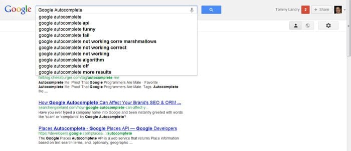 Google Autocomplete