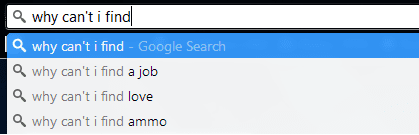 Why Can't I Find