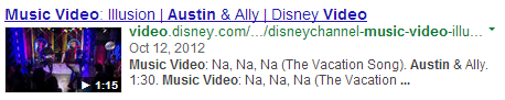 Sample Semantic Markup for video: Disney