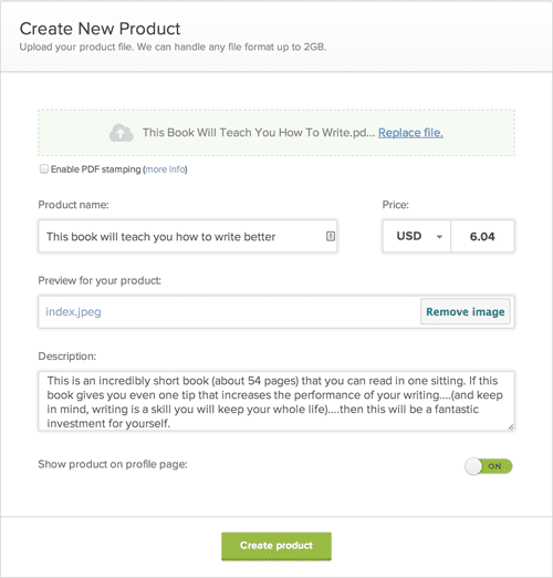 Create New Digital Products using Sellfy
