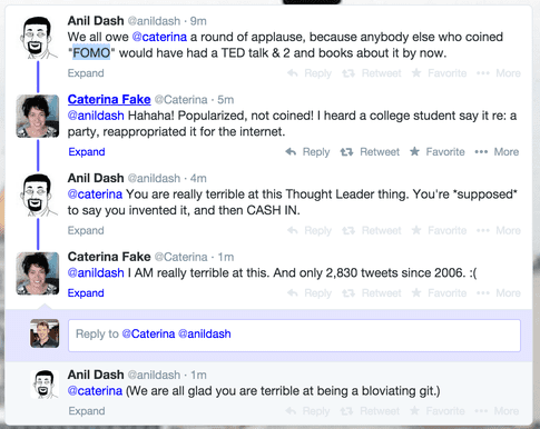 Caterina Fake Didn't Come Up with FOMO