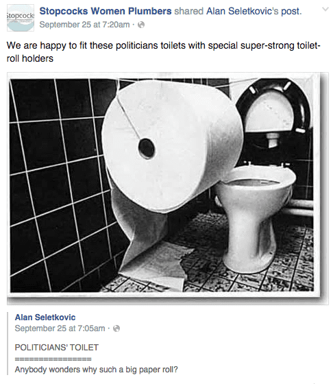Stopcocks Plumber's Facebook posts