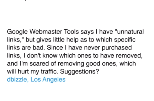 Google Webmaster Tools: Unnatural Links Question