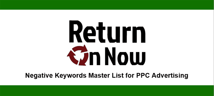 Negative Keyword Master List for PPC Advertising AdWords