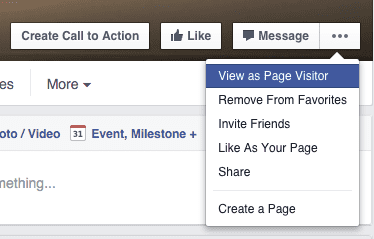Make Your Own Small Business FB Page More Nav Options