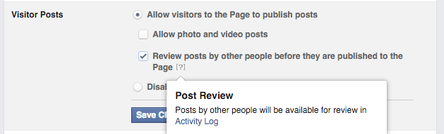 Make Your Own Small Business FB Page Visitor Posts