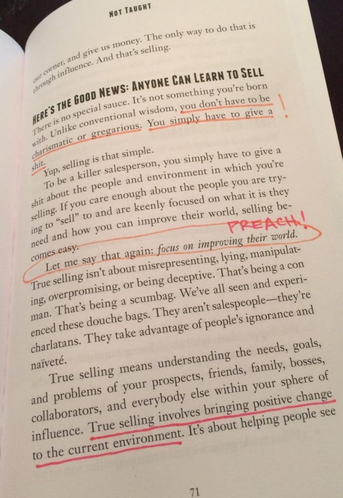 Not Taught defines sales in the 21st century