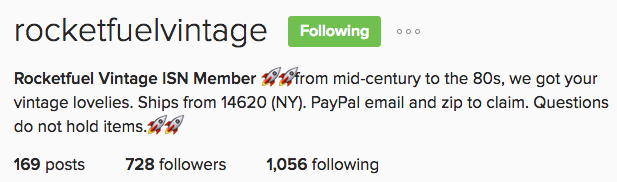 Rocket Fuel Vintage Instagram Accepts PayPal from the Post