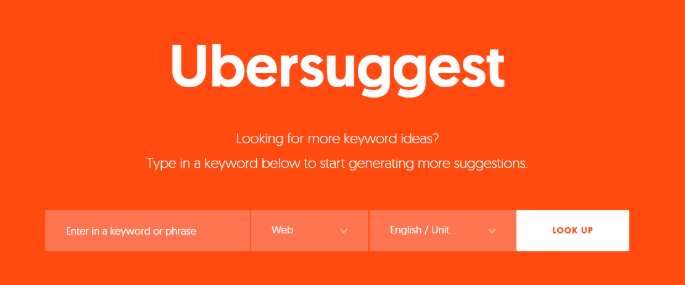 Ubersuggest Keyword Discovery Tool