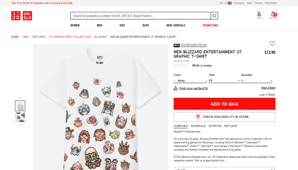 Uniqlo product page