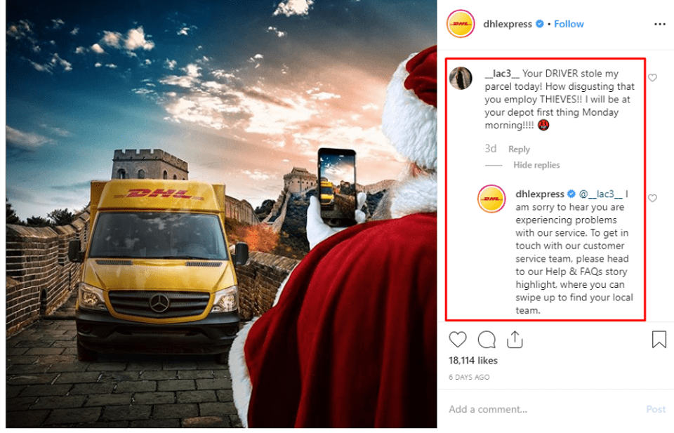 B2B Instagram DHL