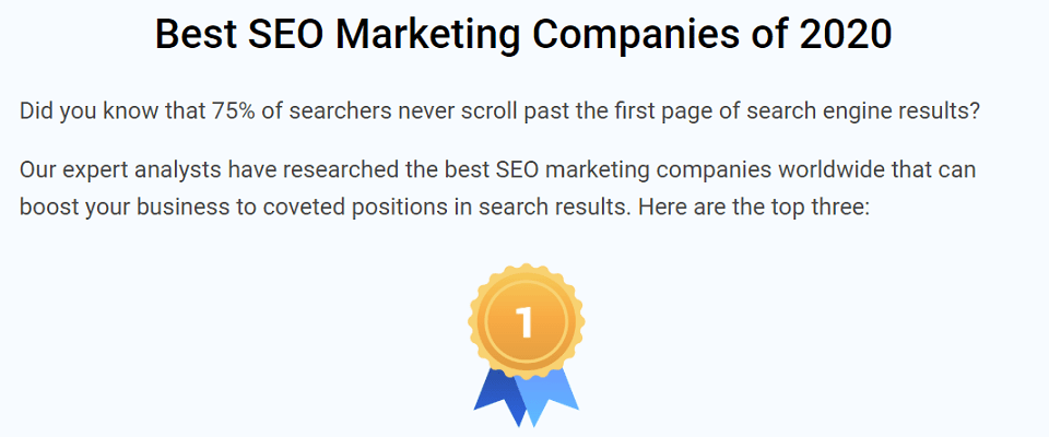 Return On Now Named Top 20 Best SEO Marketing Company in US for 2020