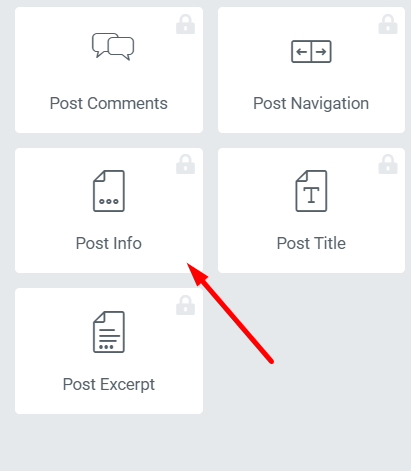 Insert a “post info” element from Elementor Pro and change it to a Dynamic block.