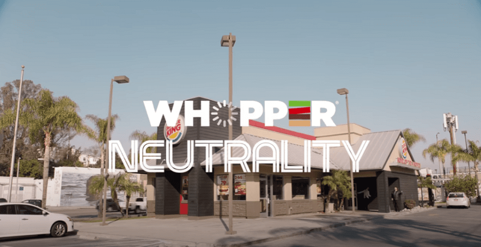 Burger King Controversial Marketing Whopper Neutrality
