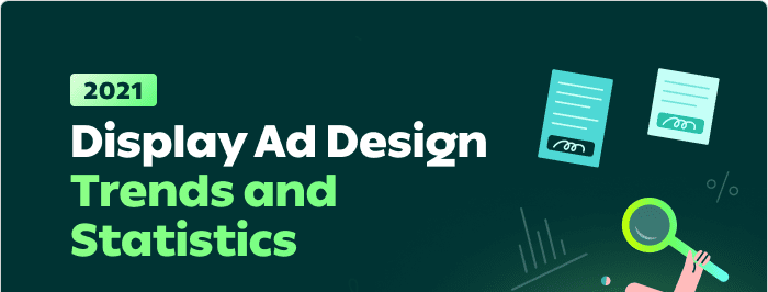 Infographic about display ad design trends and statistics