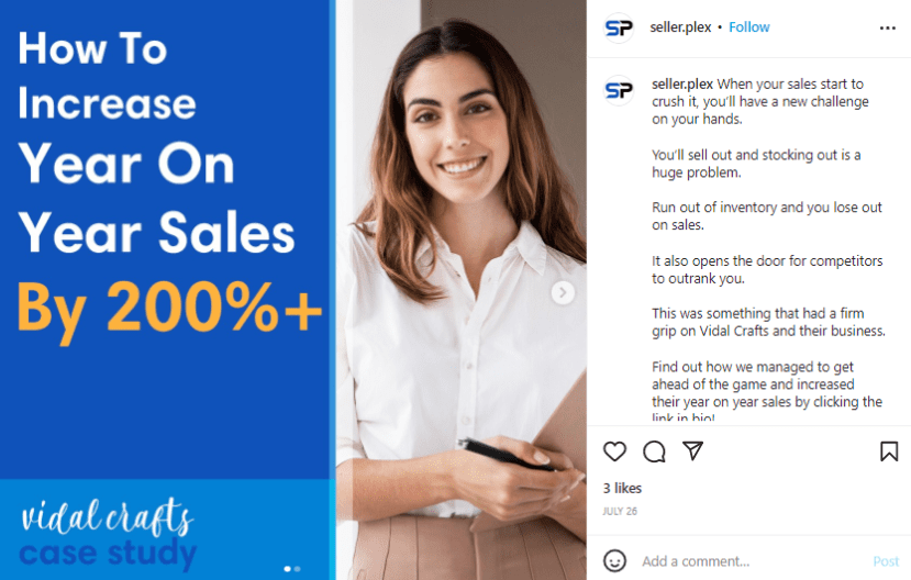 Differentiate Your Brand On Social Media: SellerPlex Instagram Example