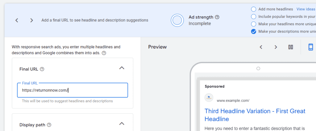 Responsive Search Ads Best Practices